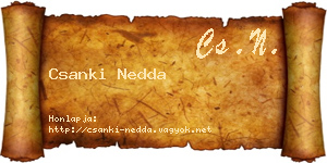 Csanki Nedda névjegykártya